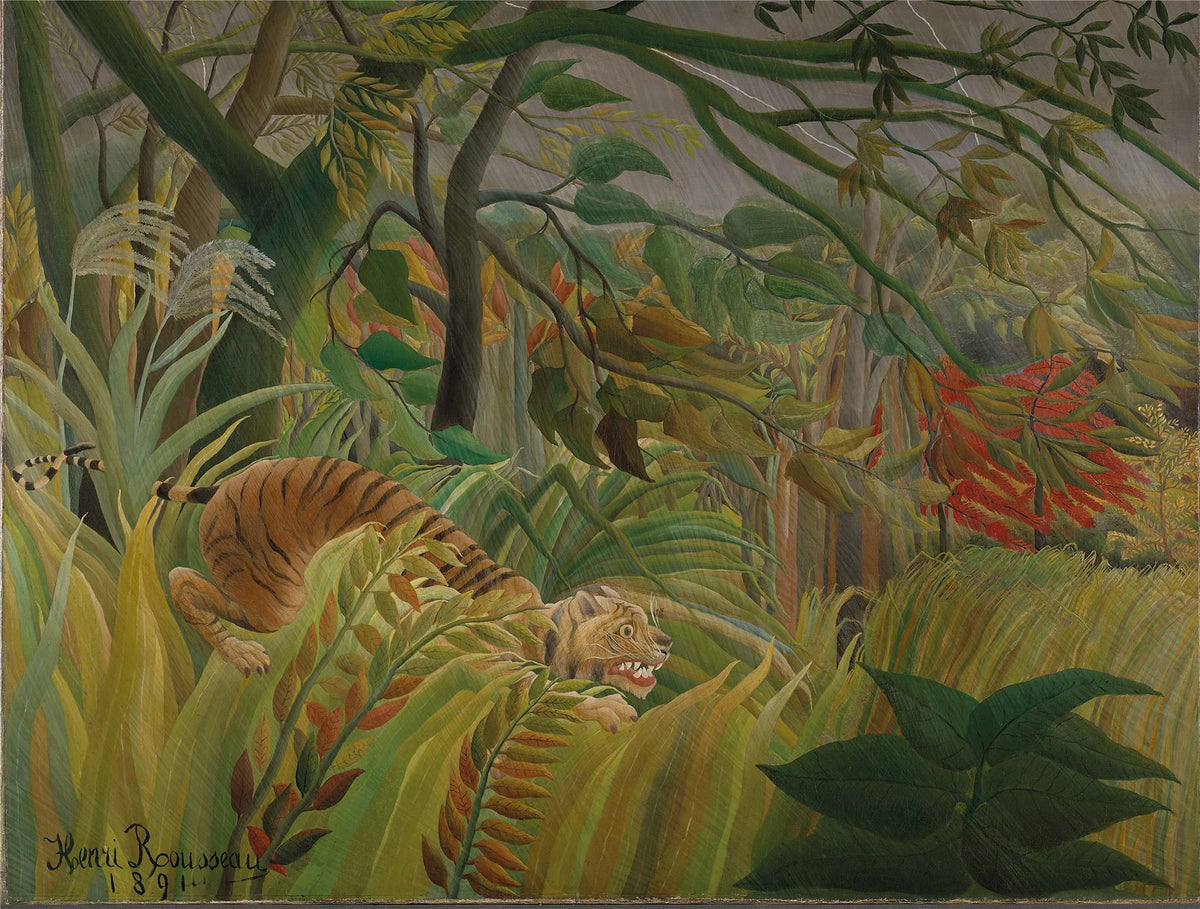 National Gallery Surprised! 1000 Piece Jigsaw Puzzle – Henri Rousseau Tiger Artwork, Recyclable Box