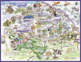 Tim Bulmer North York Moors 1000 Piece Jigsaw Puzzle – Fun Illustrated Map with Local Landmarks