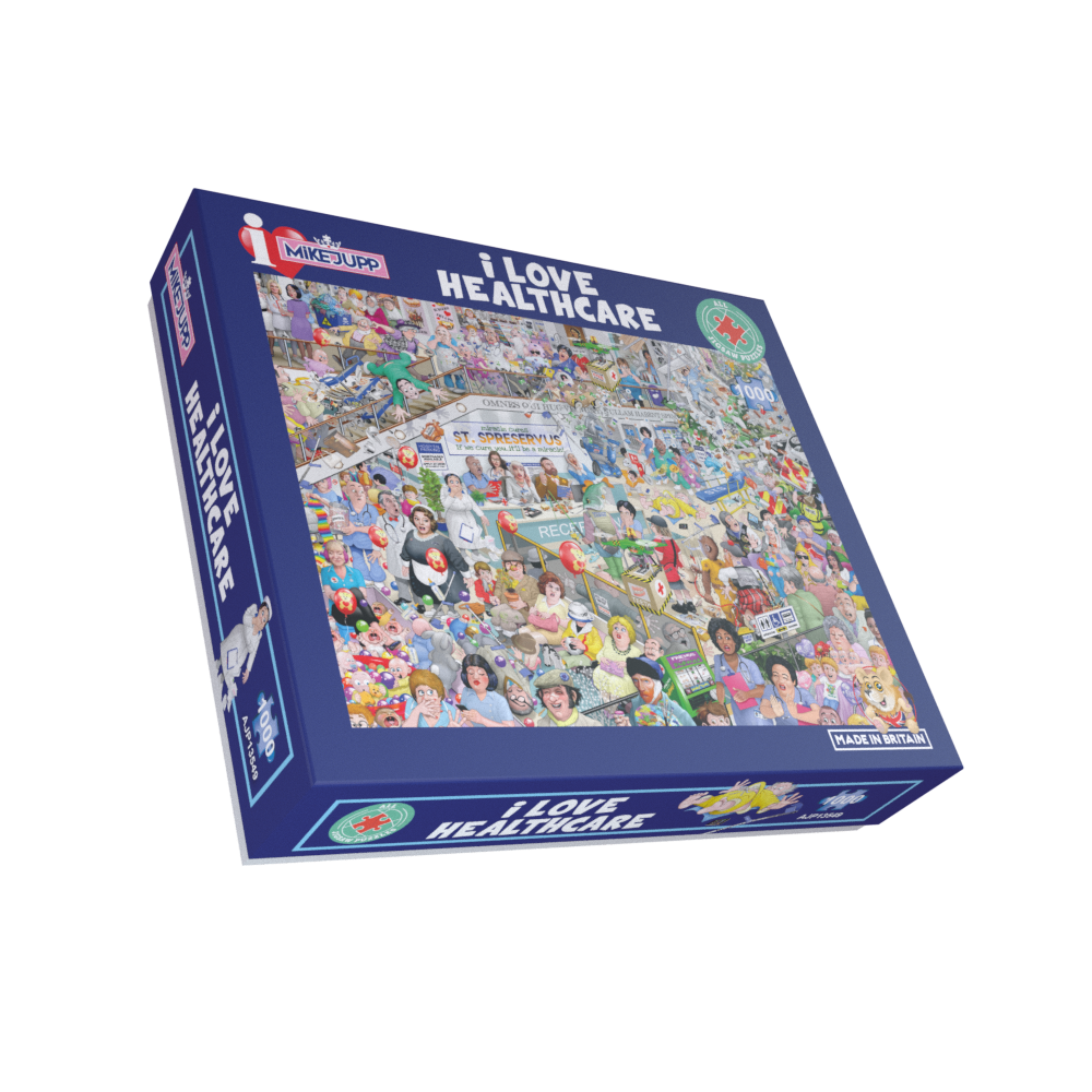 Mike Jupp I Love Healthcare 1000 Piece Jigsaw Puzzle – Hilarious Hospital Cartoon Scene