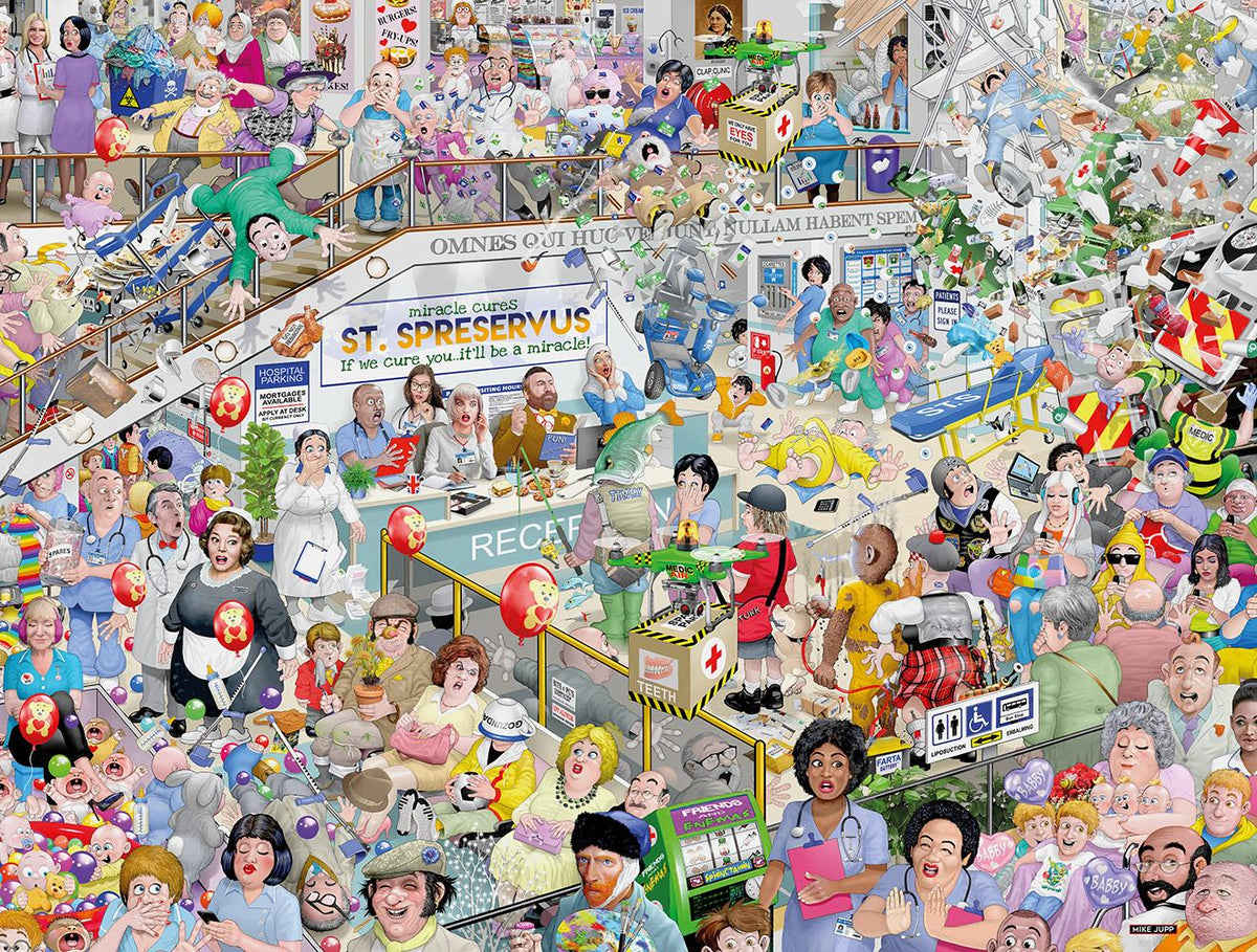 Mike Jupp I Love Healthcare 1000 Piece Jigsaw Puzzle – Hilarious Hospital Cartoon Scene