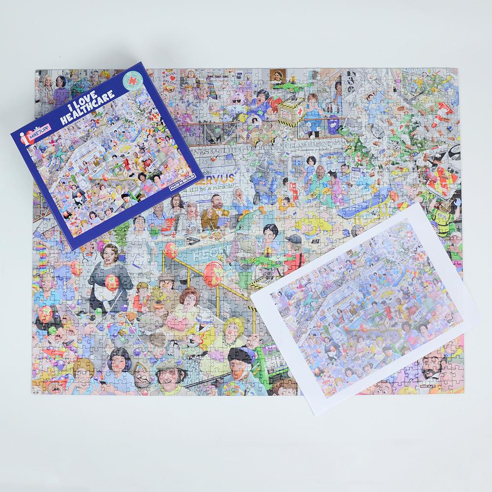 Mike Jupp I Love Healthcare 1000 Piece Jigsaw Puzzle – Hilarious Hospital Cartoon Scene