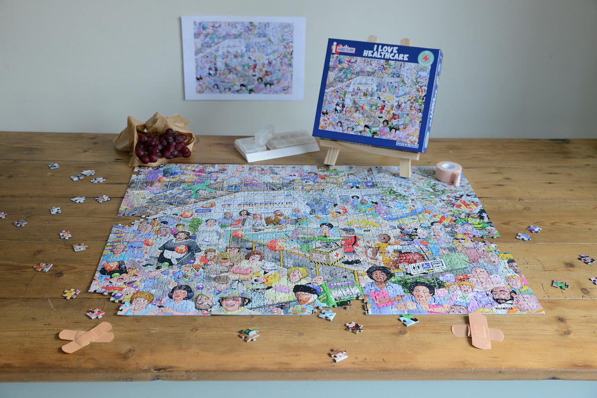 Mike Jupp I Love Healthcare 1000 Piece Jigsaw Puzzle – Hilarious Hospital Cartoon Scene