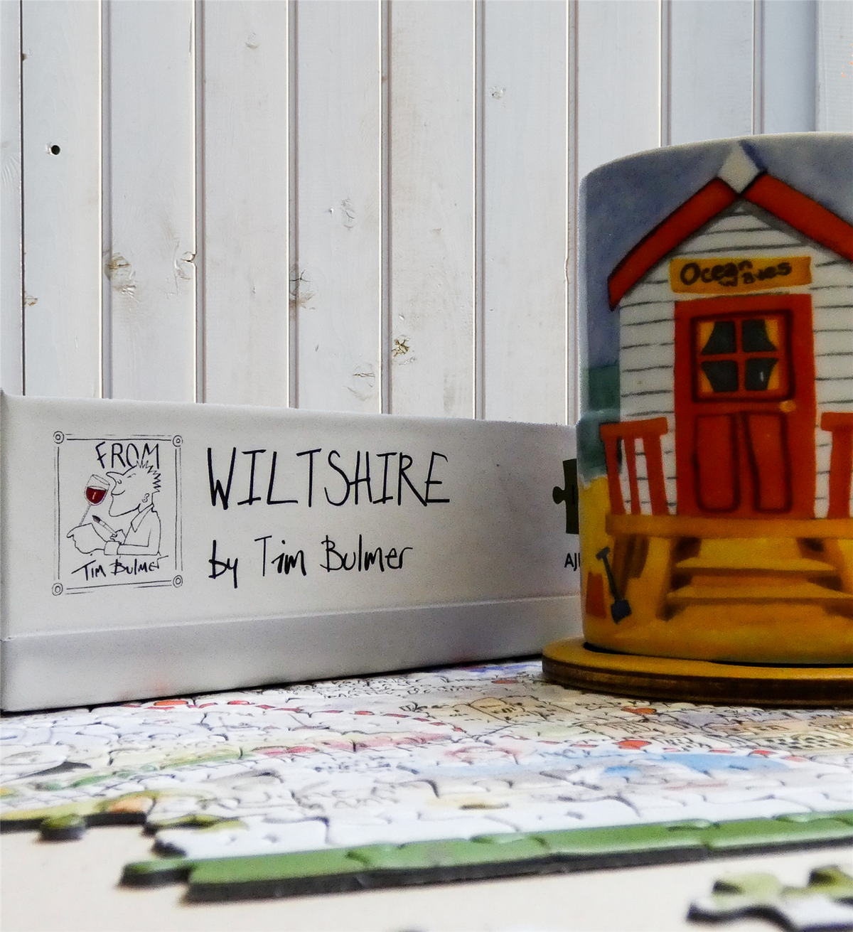 Tim Bulmer Wiltshire 1000 Piece Jigsaw Puzzle – Comical County Map with Fun Local Facts, 66 x 50cm