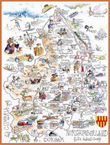 Tim Bulmer Northumberland 1000 Piece Jigsaw Puzzle – Funny County Map Full of Quirks, 66 x 50cm