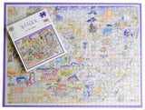Tim Bulmer Suffolk 1000 Piece Jigsaw Puzzle – Hilarious County Map with Local History, 66 x 50cm