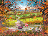 Mike Jupp Priscilla Prickle 1000 Piece Jigsaw Puzzle – Charming Hedgehog Illustration, 66 x 50cm