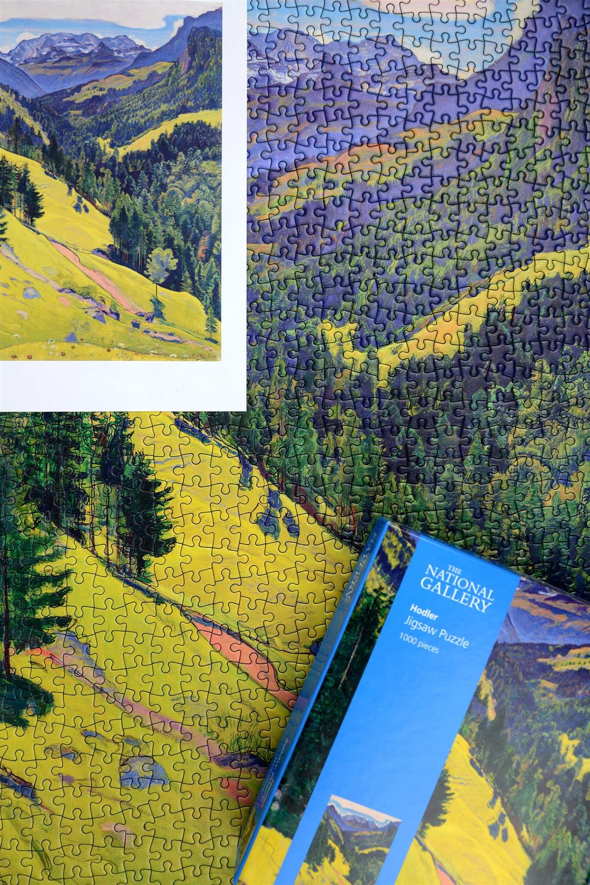National Gallery Kien Valley with the Bluemlisalp Massif 1000 Piece Jigsaw Puzzle – Hodler Landscape