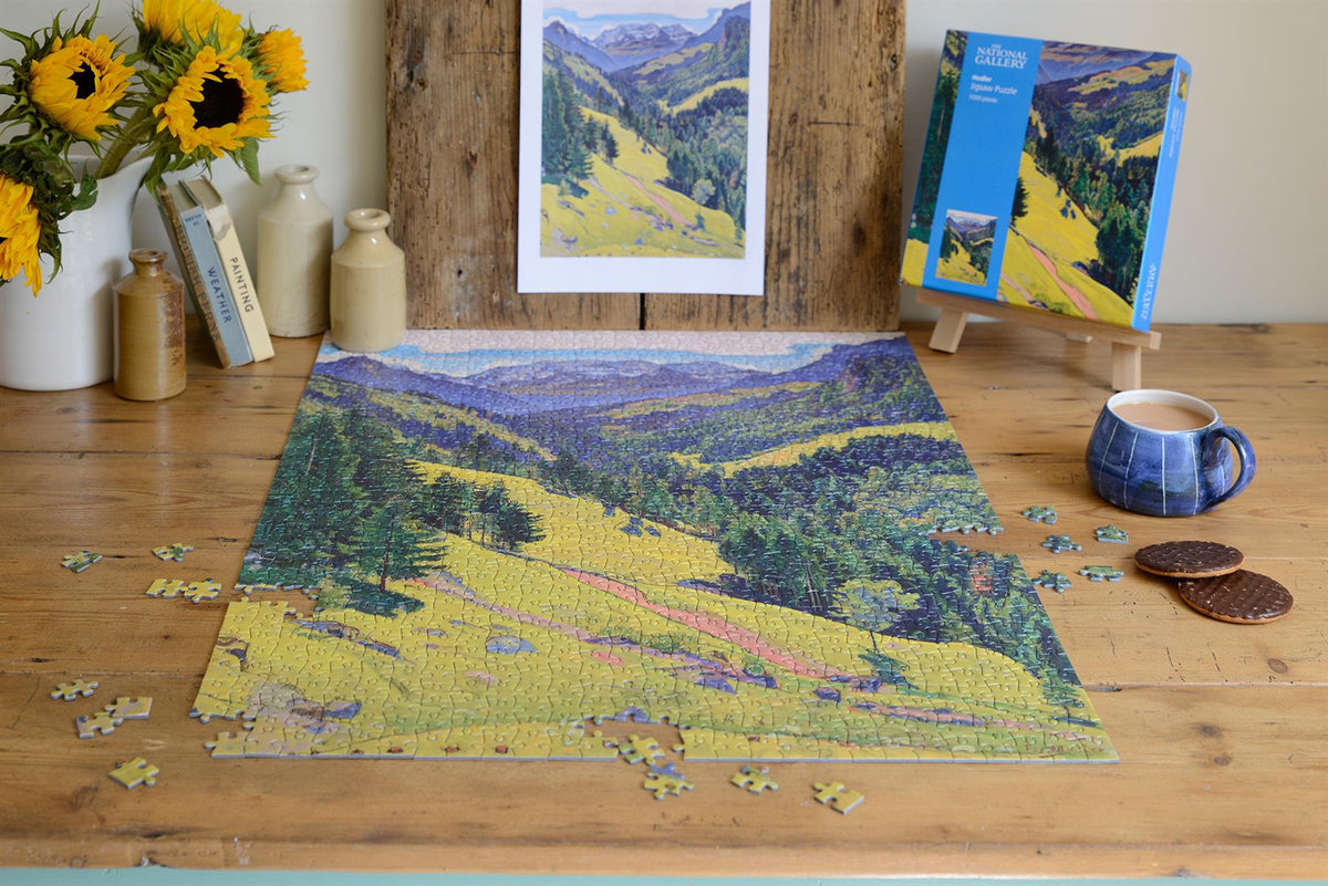 National Gallery Kien Valley with the Bluemlisalp Massif 1000 Piece Jigsaw Puzzle – Hodler Landscape