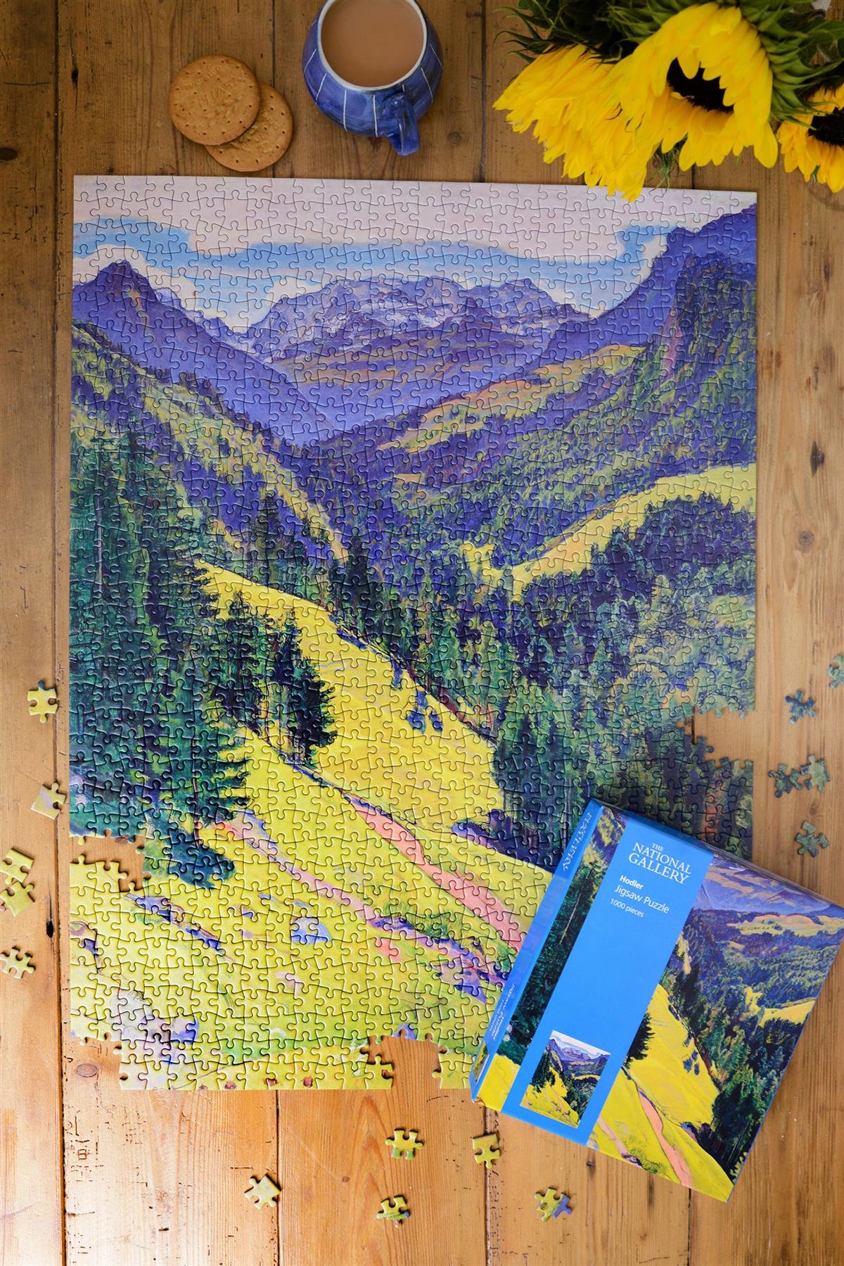 National Gallery Kien Valley with the Bluemlisalp Massif 1000 Piece Jigsaw Puzzle – Hodler Landscape
