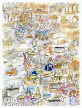 Tim Bulmer Proper Lancashire 1000 Piece Jigsaw Puzzle – Funny County Map Puzzle, 66 x 50cm
