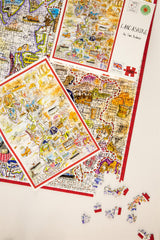 Tim Bulmer Proper Lancashire 1000 Piece Jigsaw Puzzle – Funny County Map Puzzle, 66 x 50cm