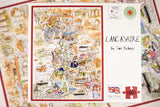 Tim Bulmer Proper Lancashire 1000 Piece Jigsaw Puzzle – Funny County Map Puzzle, 66 x 50cm