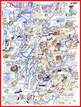 Tim Bulmer Scotland 1000 Piece Jigsaw Puzzle – Funny Map with Nessie, Bagpipes and Whisky, 66 x 50cm