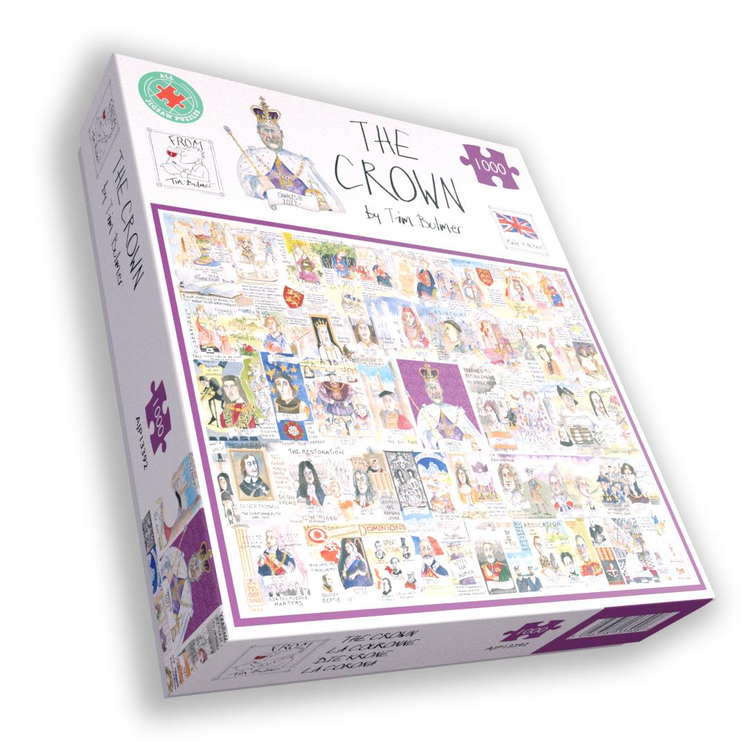 Tim Bulmer The Crown 1000 Piece Jigsaw Puzzle – Kings and Queens Royal History Puzzle