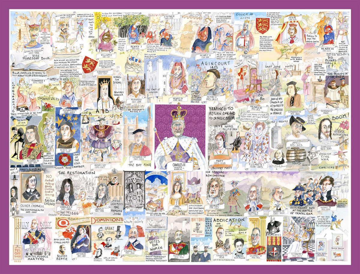 Tim Bulmer The Crown 1000 Piece Jigsaw Puzzle – Kings and Queens Royal History Puzzle