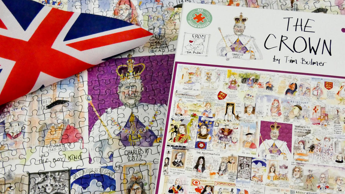 Tim Bulmer The Crown 1000 Piece Jigsaw Puzzle – Kings and Queens Royal History Puzzle