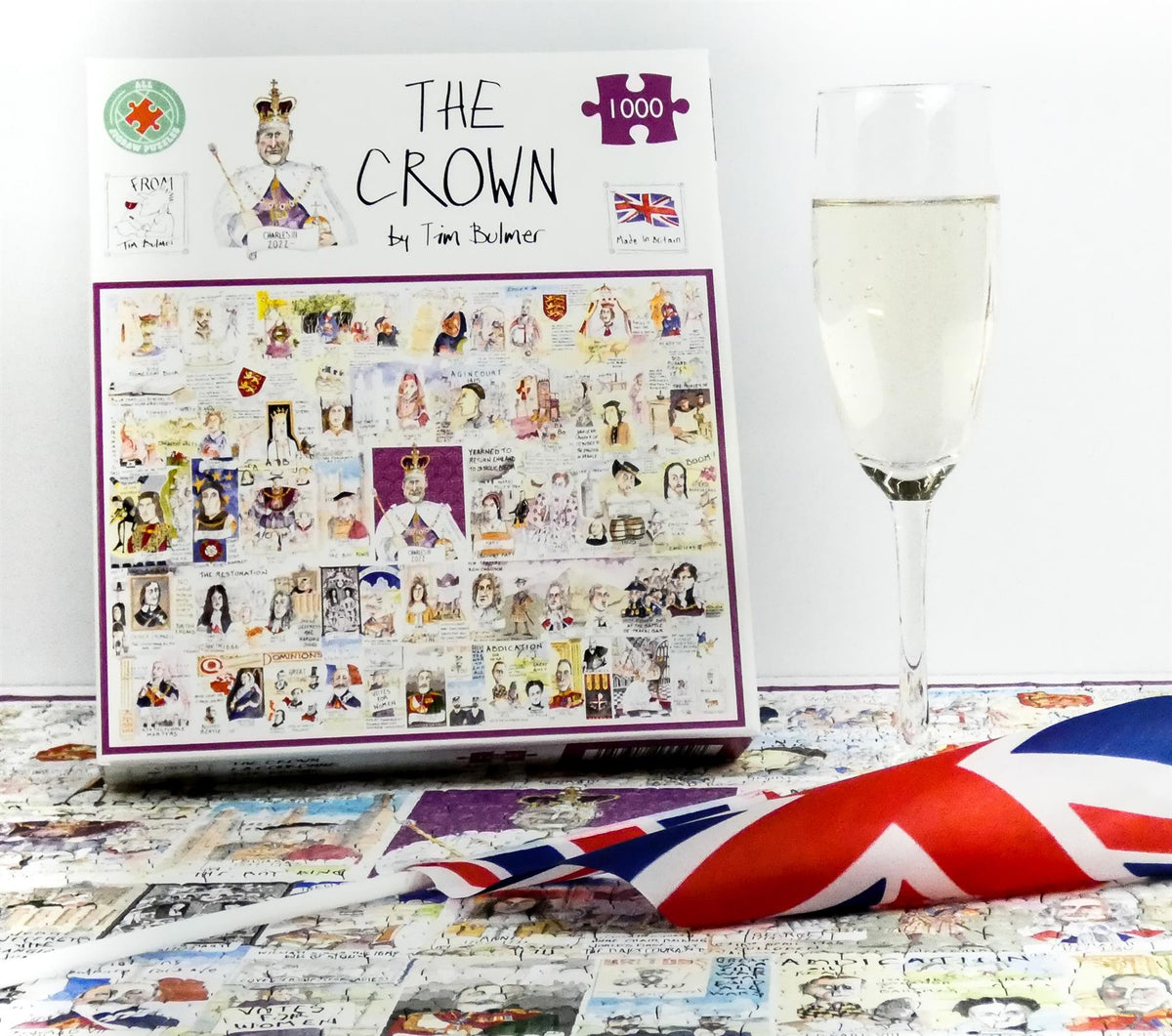 Tim Bulmer The Crown 1000 Piece Jigsaw Puzzle – Kings and Queens Royal History Puzzle