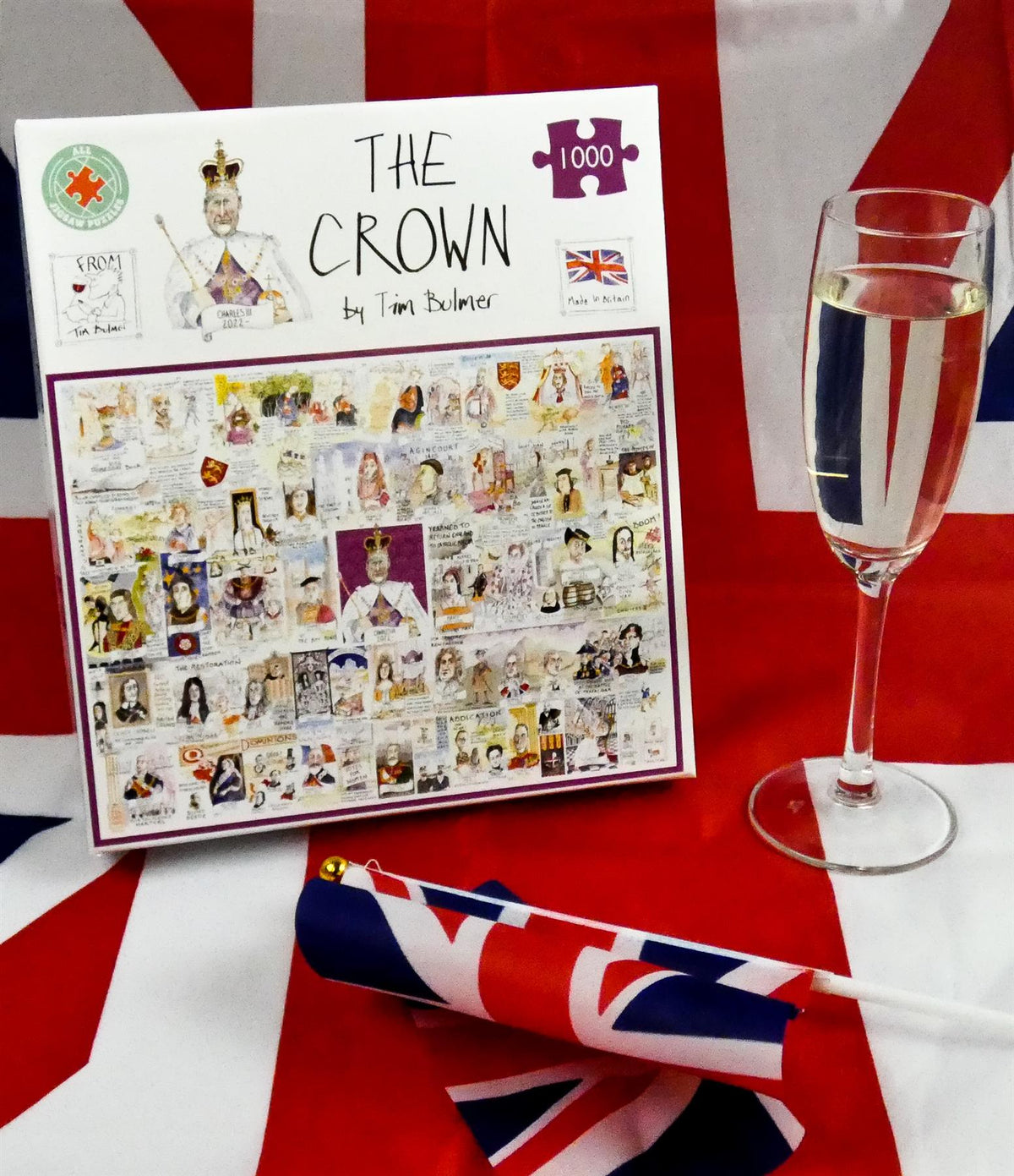 Tim Bulmer The Crown 1000 Piece Jigsaw Puzzle – Kings and Queens Royal History Puzzle