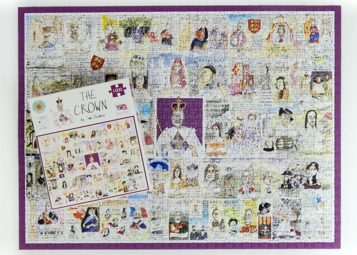 Tim Bulmer The Crown 1000 Piece Jigsaw Puzzle – Kings and Queens Royal History Puzzle