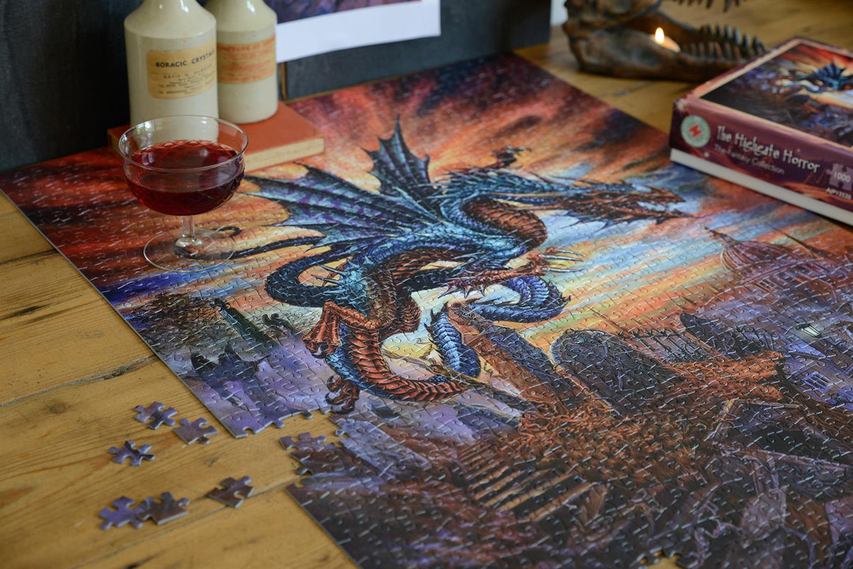 Alchemy The Highgate Horror 1000 Piece Jigsaw Puzzle – Fantasy Dragon Puzzle, 66 x 50cm