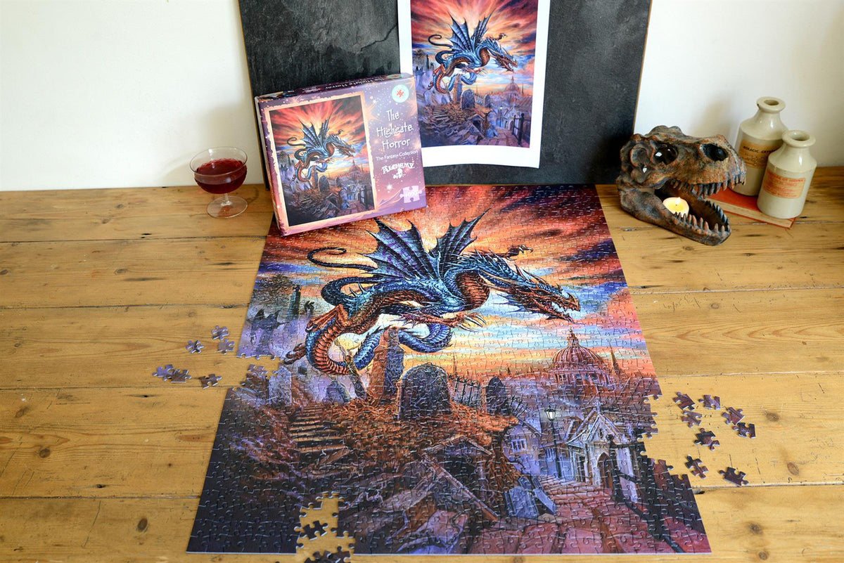 Alchemy The Highgate Horror 1000 Piece Jigsaw Puzzle – Fantasy Dragon Puzzle, 66 x 50cm