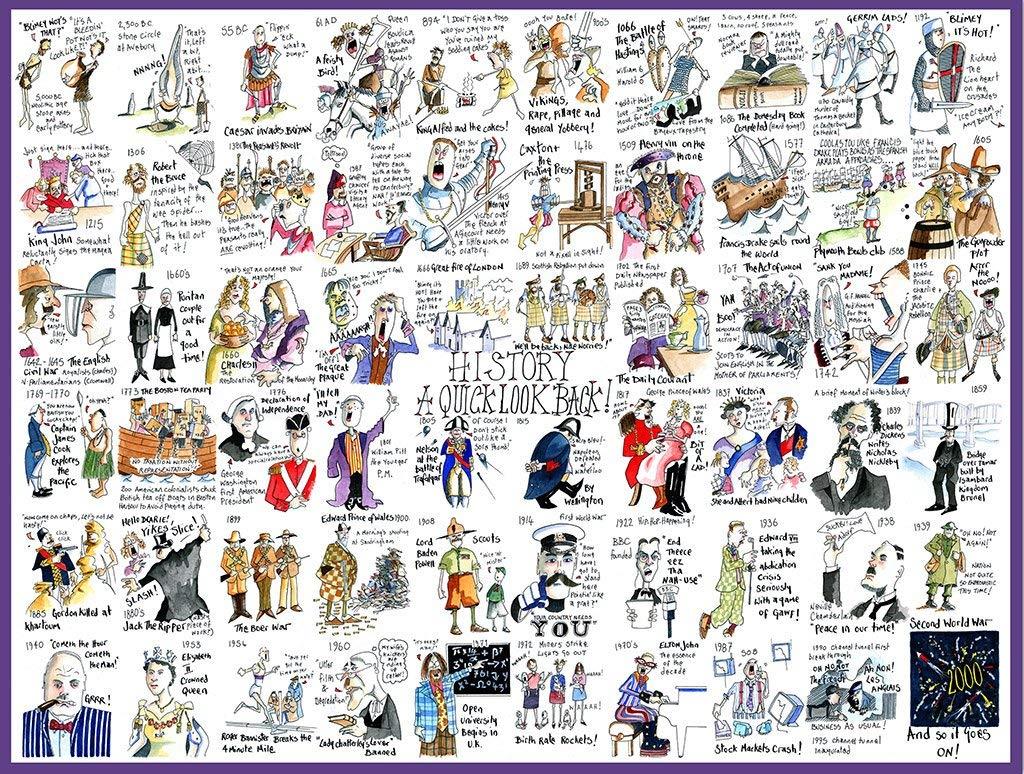 Tim Bulmer History 1000 Piece Jigsaw Puzzle – British History Timeline Puzzle, 66 x 50cm