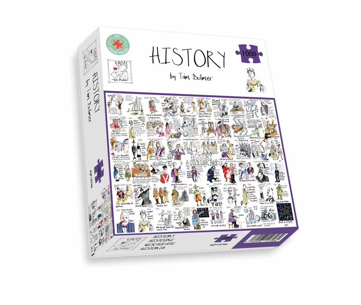 Tim Bulmer History 1000 Piece Jigsaw Puzzle – British History Timeline Puzzle, 66 x 50cm