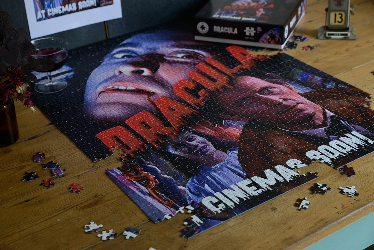 Horror Line Dracula 1000 Piece Jigsaw Puzzle – Classic Gothic Horror Vampire Puzzle, 66 x 50cm