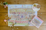 The Cat Carousel 1000 Piece Jigsaw Puzzle by Claire Fletcher – Fairground Cat Artwork, 66 x 50cm