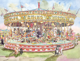 The Cat Carousel 1000 Piece Jigsaw Puzzle by Claire Fletcher – Fairground Cat Artwork, 66 x 50cm