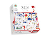 Tim Bulmer Skiing 1000 Piece Jigsaw Puzzle – Humorous Snow Sport Illustration, 66 x 50cm