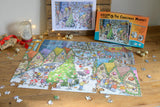 Djigsaw Vu at the Christmas Market 2 x 1000 Piece Jigsaw Puzzles – Then-and-Now Festive Scenes, Christmas Gift