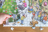 Djigsaw Vu at the Christmas Market 2 x 1000 Piece Jigsaw Puzzles – Then-and-Now Festive Scenes, Christmas Gift