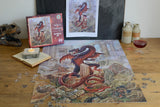 Alchemy Vindicta Pendragon 1000 Piece Jigsaw Puzzle – Mythical Dragon Fantasy Puzzle, 66 x 50 cm