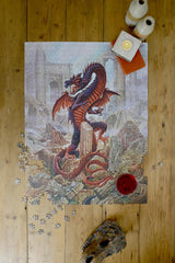 Alchemy Vindicta Pendragon 1000 Piece Jigsaw Puzzle – Mythical Dragon Fantasy Puzzle, 66 x 50 cm