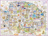 Tim Bulmer Norfolk Map 1000 Piece Jigsaw Puzzle – Funny Illustrated County Map, 66 x 50cm