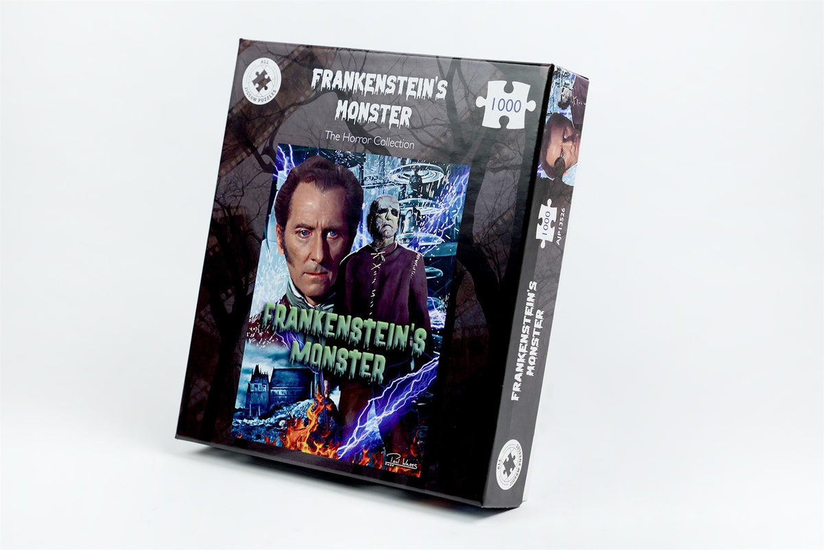 Horror Line Frankenstein's Monster 1000 Piece Jigsaw Puzzle – Classic Horror Movie Puzzle, 66 x 50cm