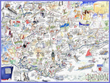 Tim Bulmer Devon Map 1000 Piece Jigsaw Puzzle – Funny Illustrated County Map, 66 x 50cm