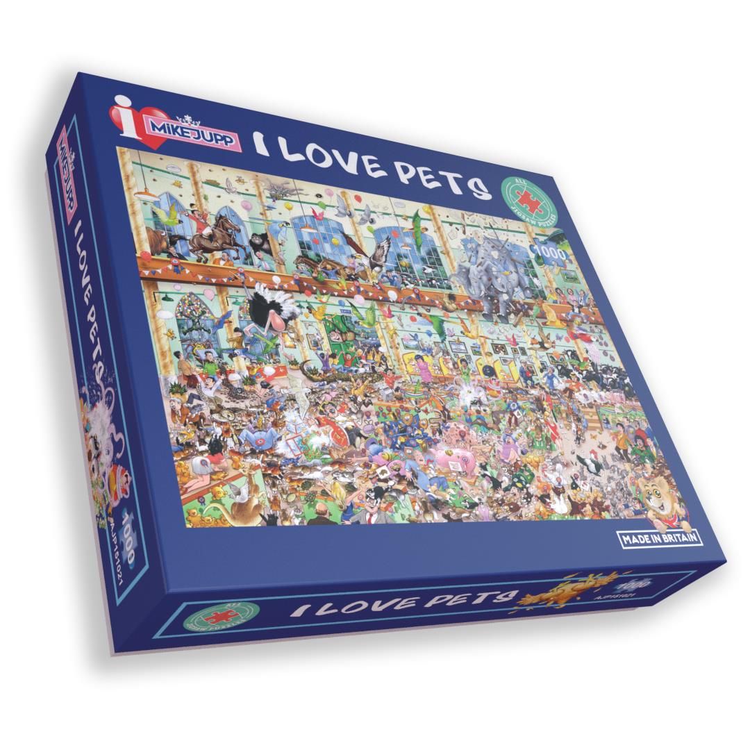 Mike Jupp I Love Pets 1000 Piece Jigsaw Puzzle – Funny Pet Show Scene