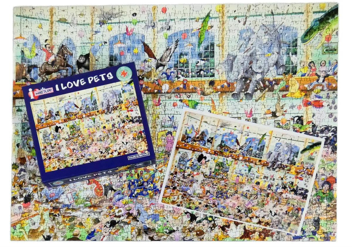 Mike Jupp I Love Pets 1000 Piece Jigsaw Puzzle – Funny Pet Show Scene
