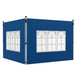 Outsunny Gazebo Side Panels, 2 Pack Oxford Cloth with Windows – Fits 3x3m or 3x4m Pop-Up Gazebos, Blue