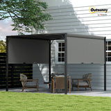 Outsunny 3x3m Light-Duty Canopy Tent with Steel Frame & Sun-Protective Fabric – Garden Shade, Grey