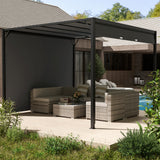 Outsunny 3x3m Light-Duty Canopy Tent with Steel Frame & Sun-Protective Fabric – Garden Shade, Grey