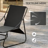 Close-up of Textilene mesh fabric on Outsunny sofa set