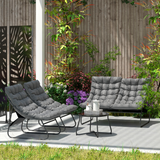 Outsunny garden sofa set in a garden setting with four seats