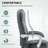 HOMCOM Comfort Massage Chair with Heat Function – Padded Home Relaxation Recliner