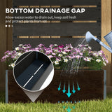 Outsunny Raised Garden Bed Planter Box with Trellis & Drainage Hole – Patio Planter for Vines & Herbs, Black