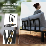 Outsunny corner sofa set styled on a patio