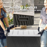 Outsunny 380L HDPE Waterproof Garden Storage Box with Lockable Lid & Gas Strut – Outdoor Deck Box