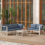 Dimension diagram of the Outsunny 5-seater sectional sofa set